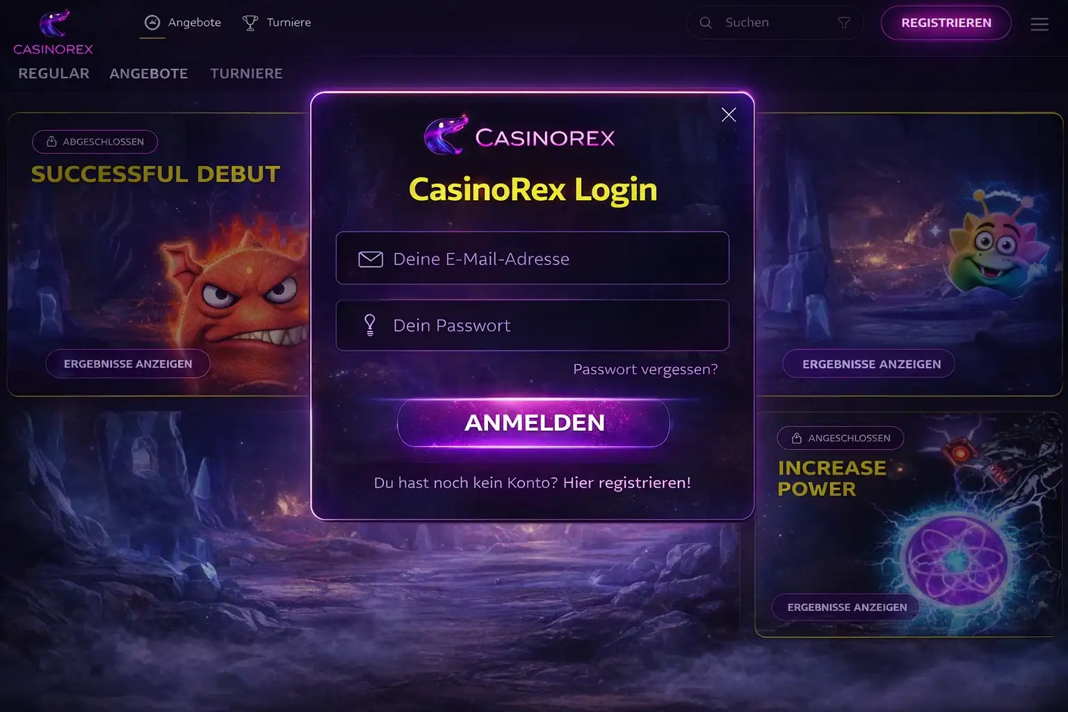 Casinorex Login (Deutschland) 2026